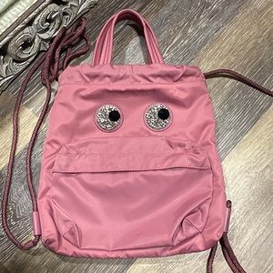 Anya Hindmarch Google Eyes Light Clay backpack nylon mini like new